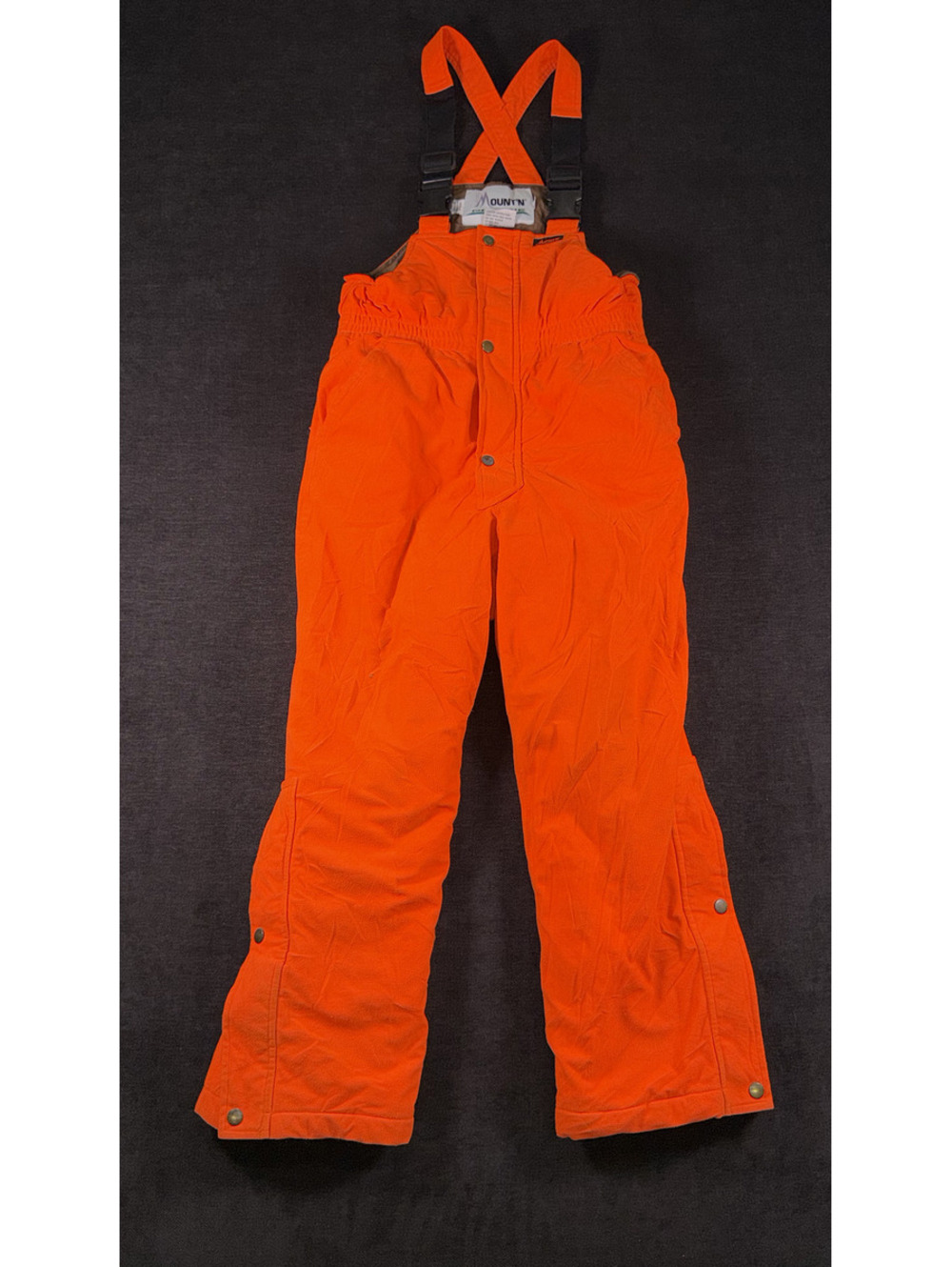 Mount'n Prairie Orange Insulated Ski Bib Overalls Size Large